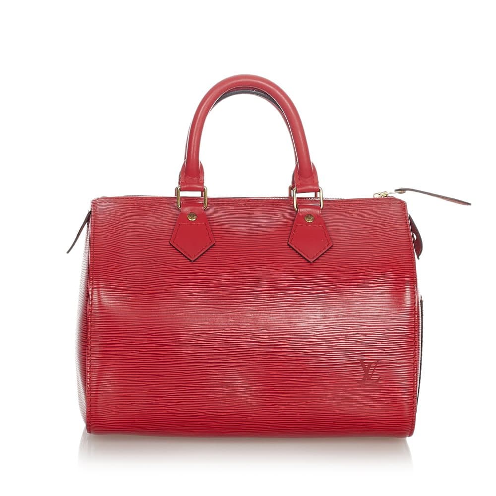 Pre-owned Louis Vuitton Epi Speedy 25 Red