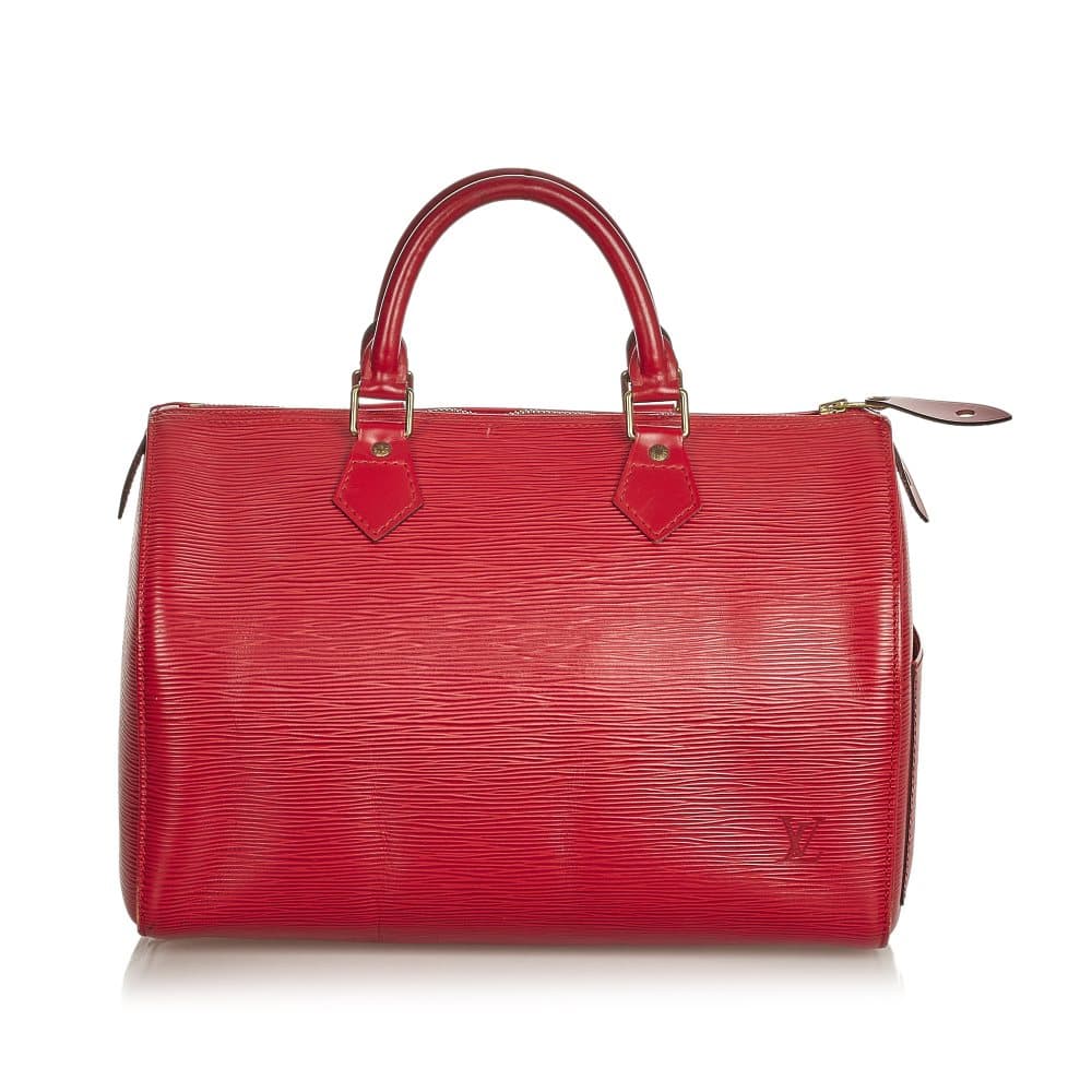 Pre-owned Louis Vuitton Epi Speedy 30 Red