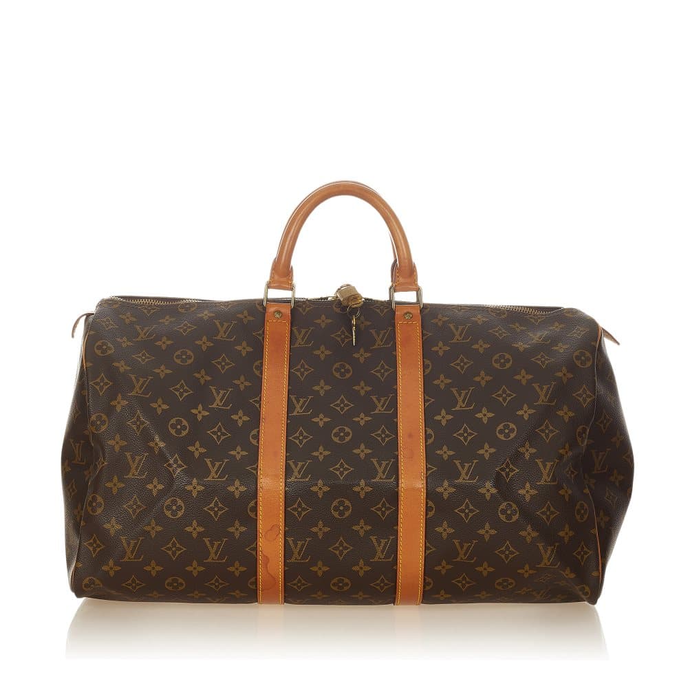 Pre-owned Louis Vuitton Monogram Keepall 50 Brown