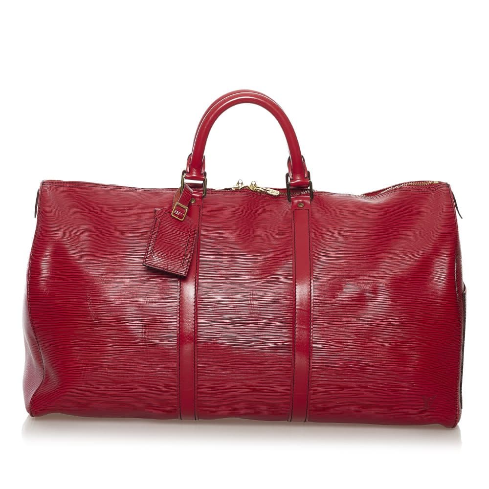 Pre-owned Louis Vuitton Epi Keepall 50 Red