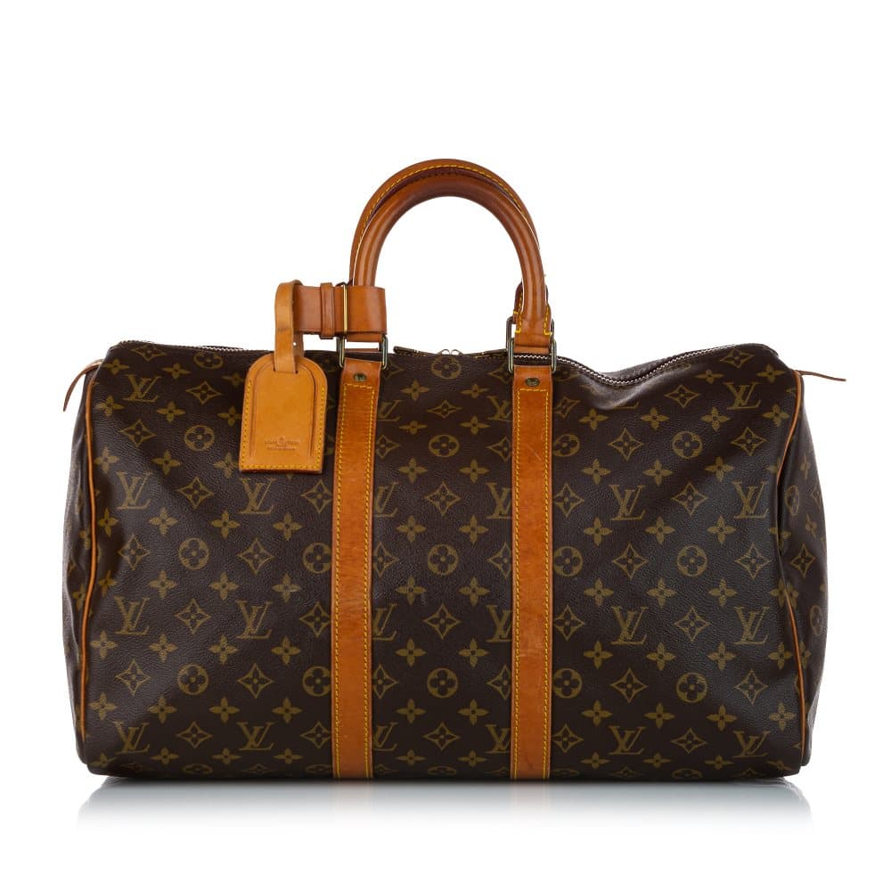 Pre-owned Louis Vuitton Monogram Keepall 45 Brown