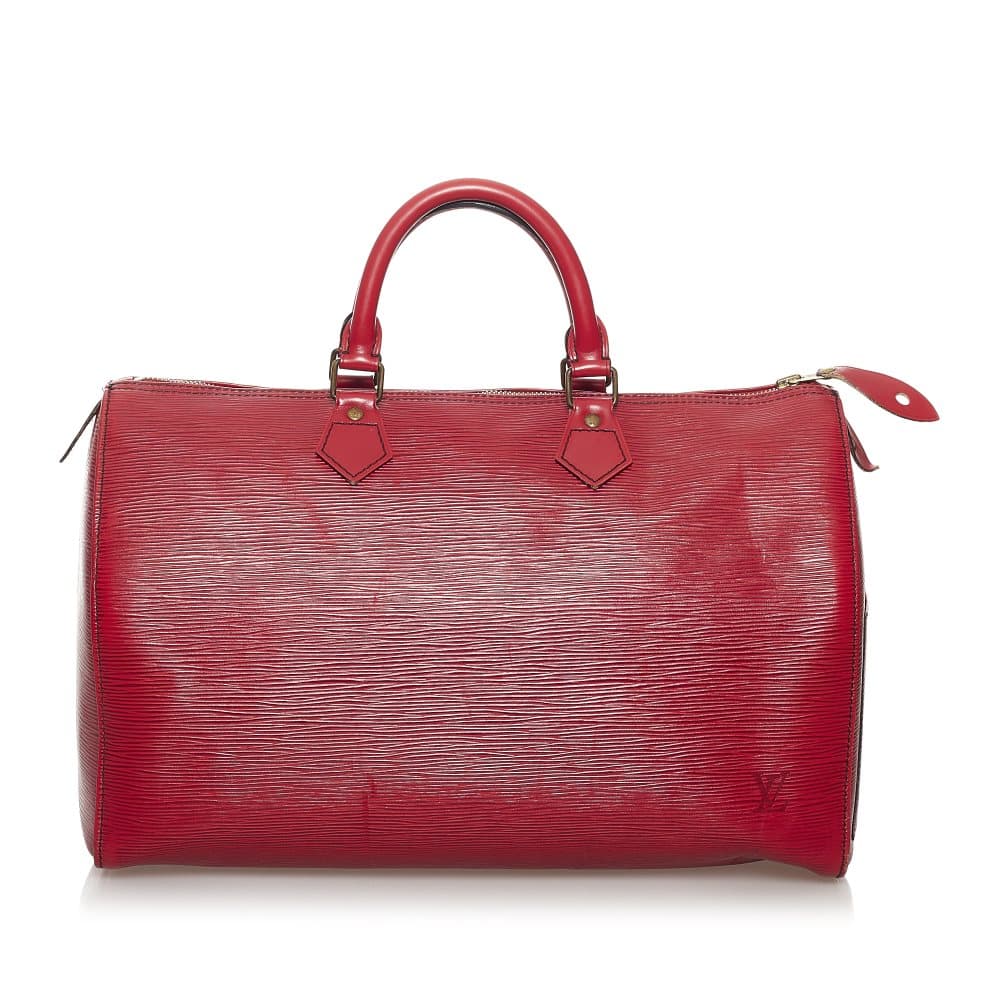 Pre-owned Louis Vuitton Epi Speedy 35 Red