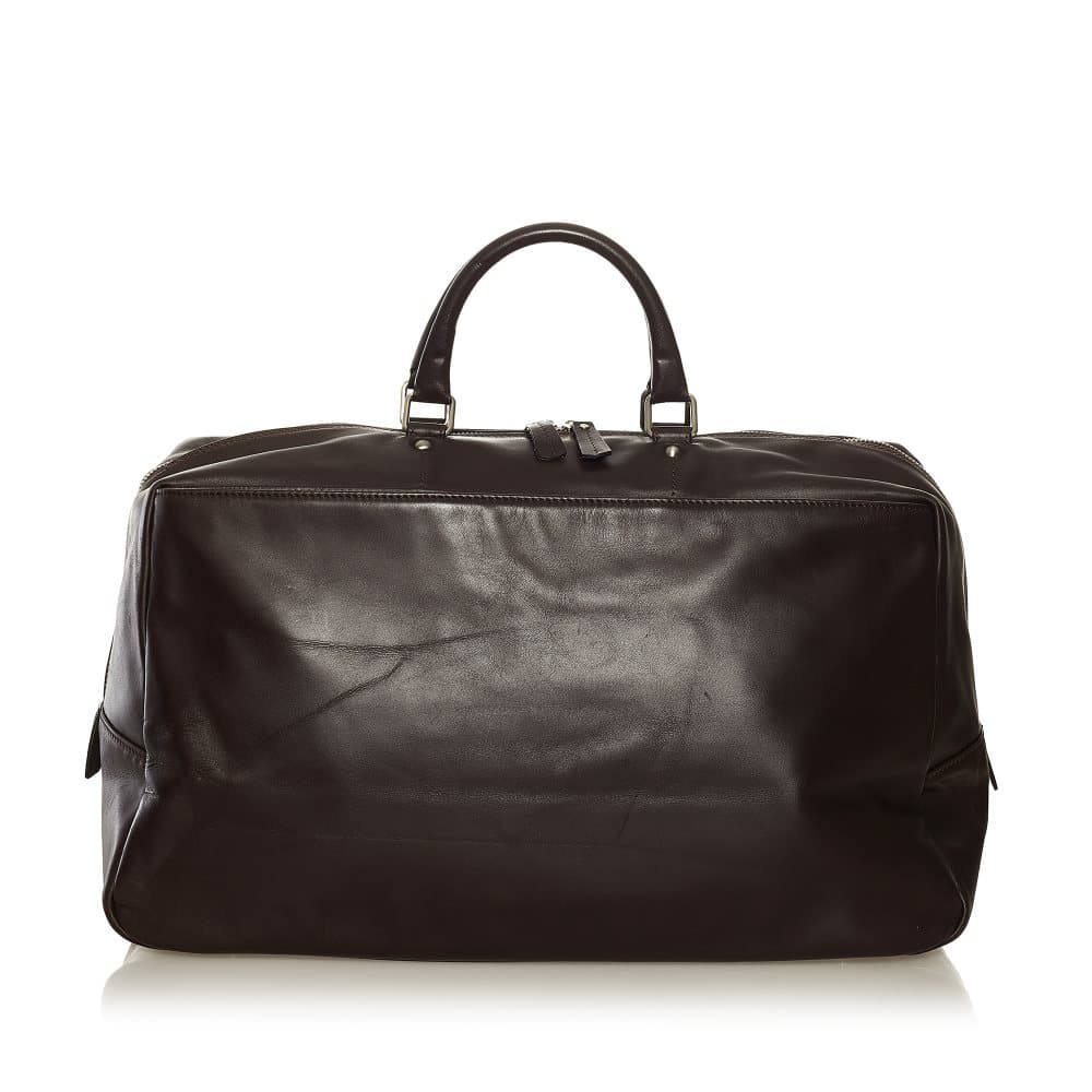 Pre-owned Burberry Leather Travel Bag Brown