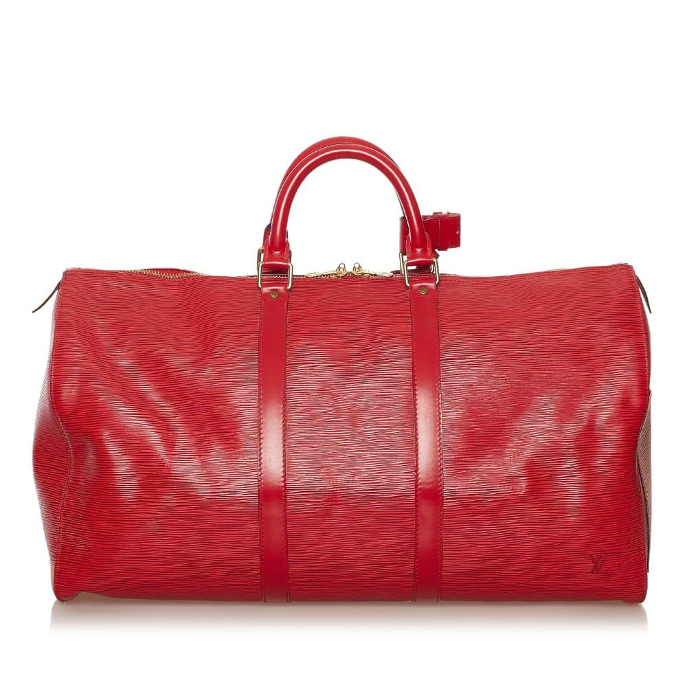 Pre-owned Louis Vuitton Epi Keepall 50 Red