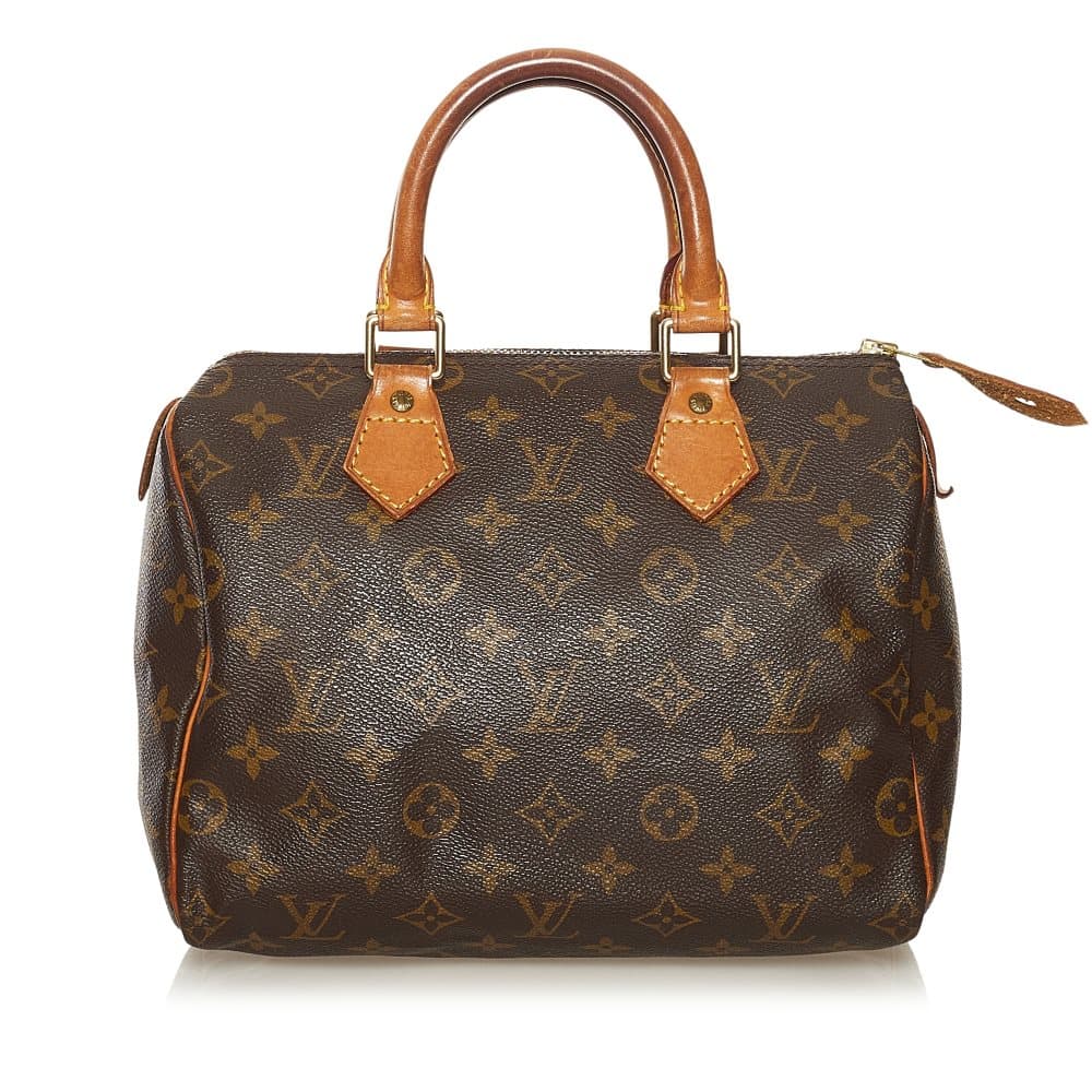 Pre-owned Louis Vuitton Monogram Speedy 25 Brown