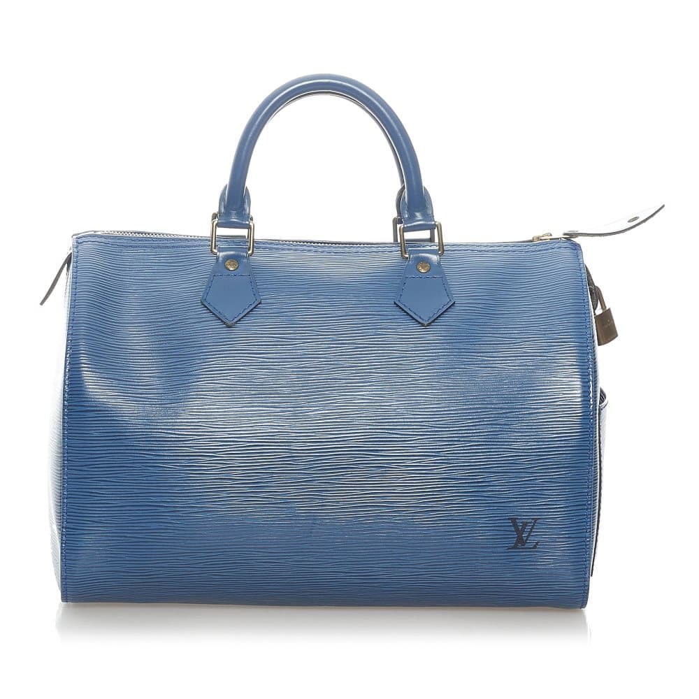 Pre-owned Louis Vuitton Epi Speedy 30 Blue