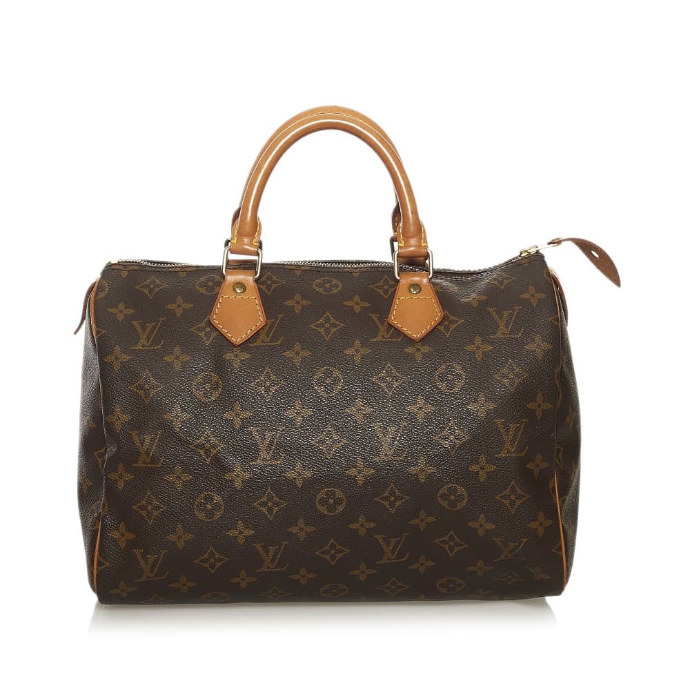 Pre-owned Louis Vuitton Monogram Speedy 30 Brown