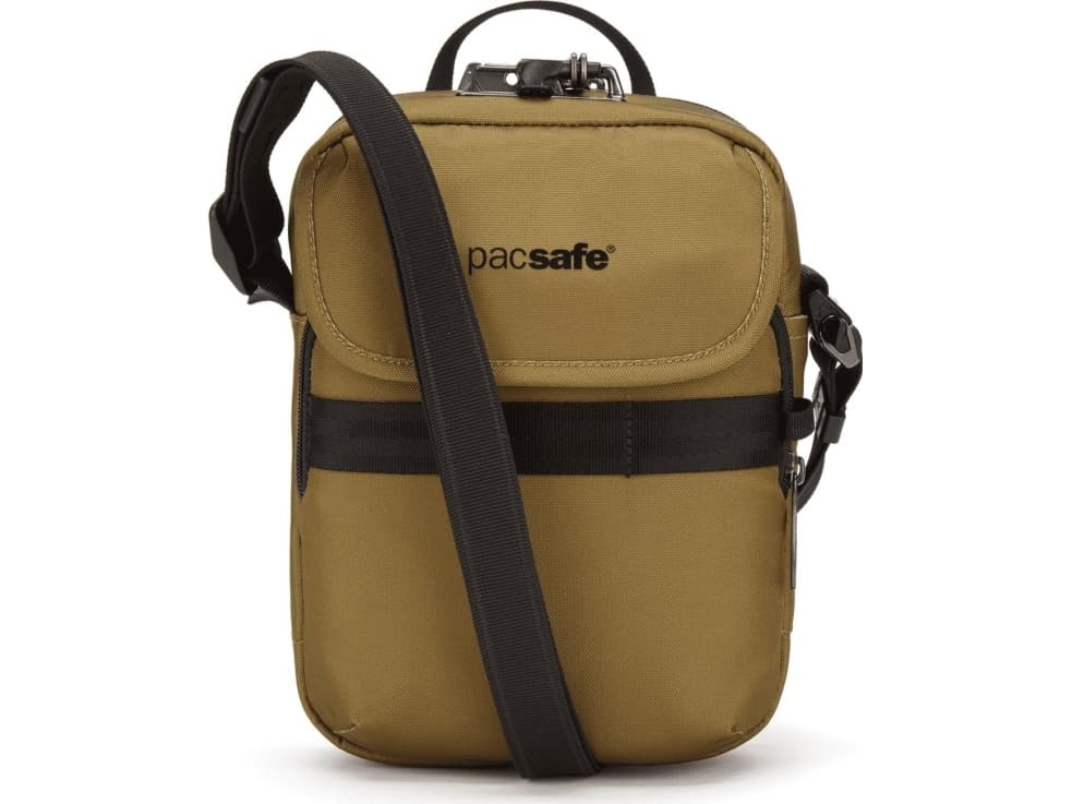 Men's anti-theft shoulder/messenger bag Pacsafe Metrosafe X compact crossbody Tan