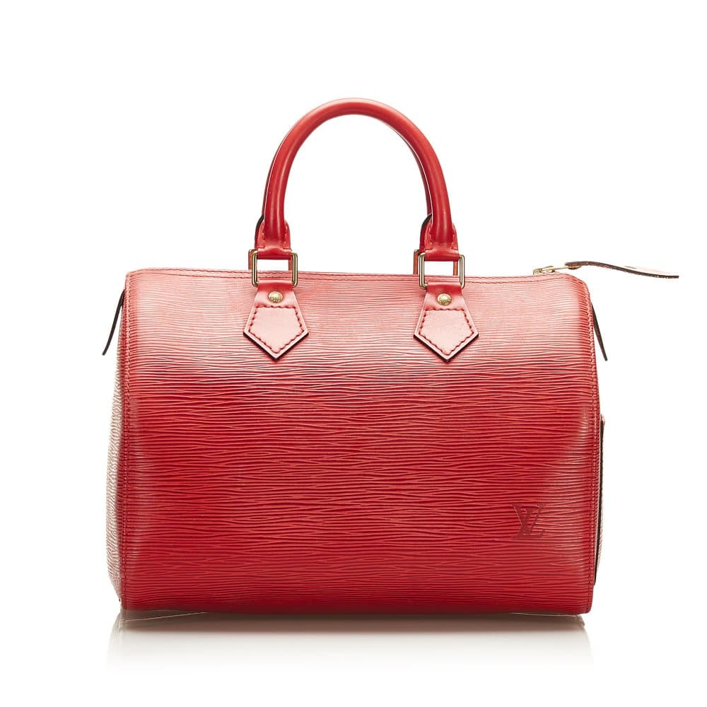 Pre-owned Louis Vuitton Epi Speedy 25 Red