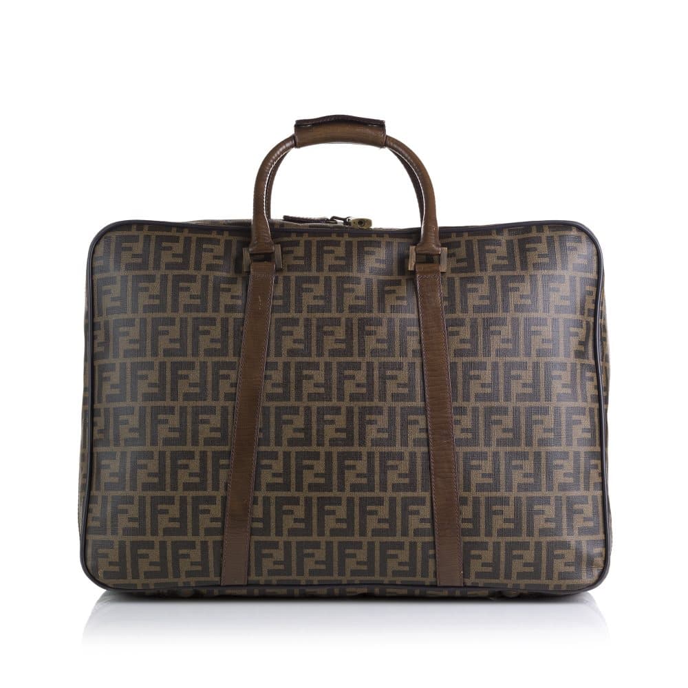 Pre-owned Fendi Zucca Travel Bag Brown