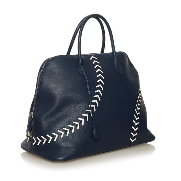 Pre-owned Hermès Baseball Bolide Bag Blue