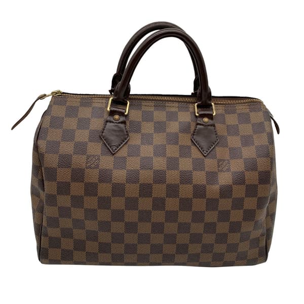 Pre-owned Louis Vuitton Damier Ebene Speedy 30 Brown