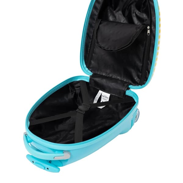 Baby Shark Childrens/Kids Striped 2 Wheeled Suitcase