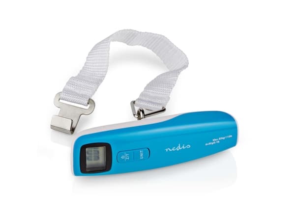 Nedis SCLU112BU, Elektronisk, 50 kg, Blå, Hvit, g, kg, Plast, 130 mm