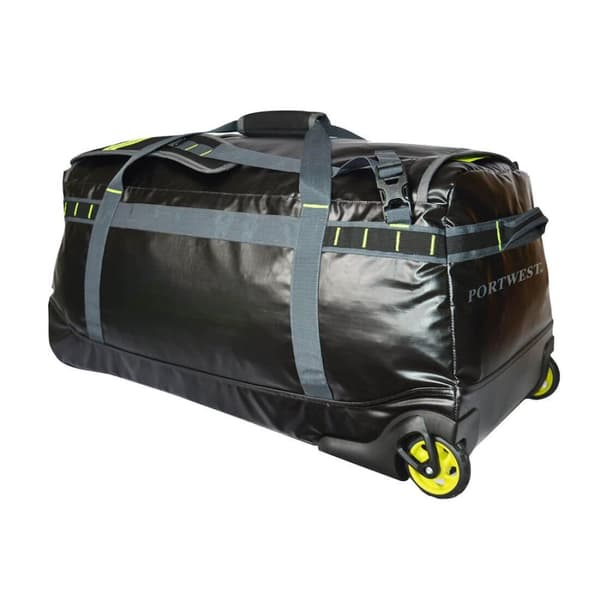 Portwest PW3 Water Resistant 100L Wheeled Duffel Bag Black One Size