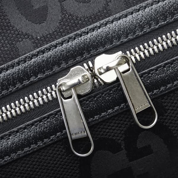 Pre-owned Gucci Small Jumbo GG Canvas Duffle Bag Black