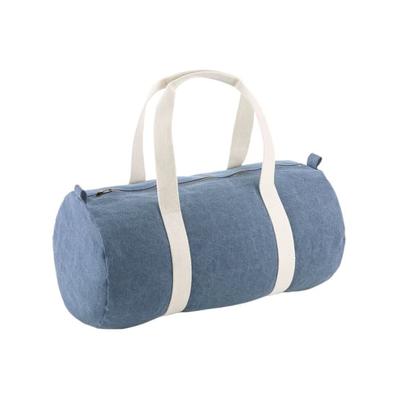 Bagbase Barrel Denim Duffle Bag Light Blue One Size