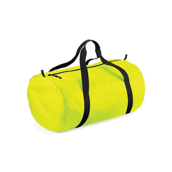 Bagbase Barrel Packaway Duffle Bag Fluorescent Yellow/Black One Size