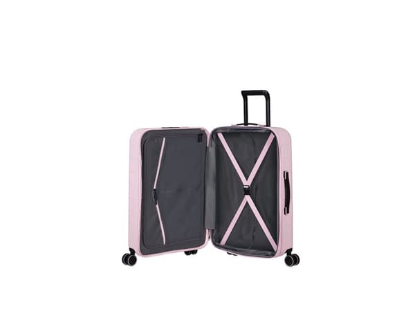 American Tourister Spinner, Tralle, Hard overflate, Rosa, Medium, Polykarbonat (PC), Polyetylentereftalat (PET)