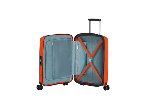 American Tourister AeroStep, Vagn, Hårt skal, Orange, 4 hjul, Spinner-hjul, 360°