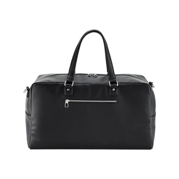 Quadra Tailored Luxe Leather-Look PU Weekend Bag Black One Size