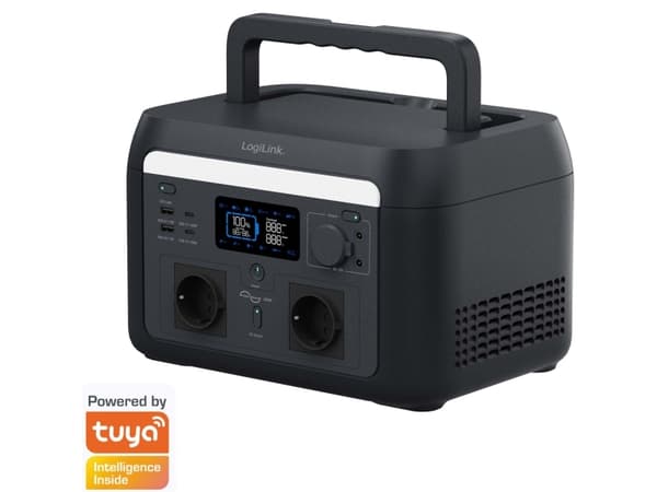 LogiLink Portable power station, 600W, LiFePO4 battery, Tuya compatible