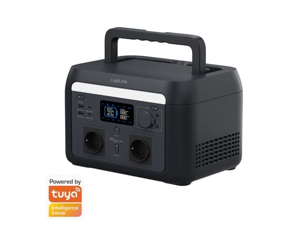 LogiLink Portable power station, 600W, LiFePO4 battery, Tuya compatible