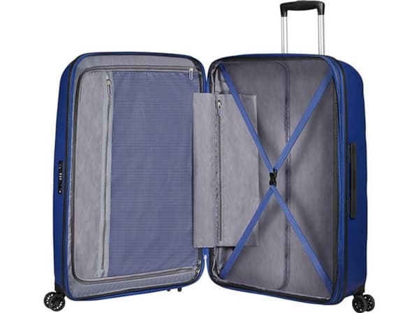 American Tourister BON AIR DLX, Trolley, hårt skal, Marinblått, Midnight Navy, Stor, Polypropylen (PP)