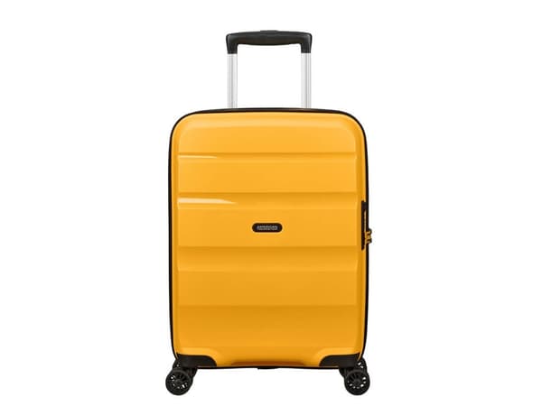 American Tourister Spinner, Tralle, Hard overflate, Gult, Kabin, Polypropylen (PP), 4 hjul