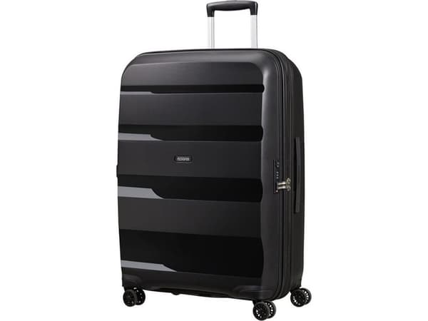 American Tourister BON AIR DLX, Vaunu, Kova kuori, Musta, Suuri, Polypropeeni (PP), 4 renkaita