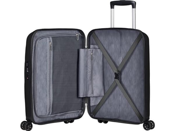American Tourister BON AIR DLX, Tralle, Hard overflate, Sort, Polypropylen (PP), 4 hjul, TSA-kombinasjonslås