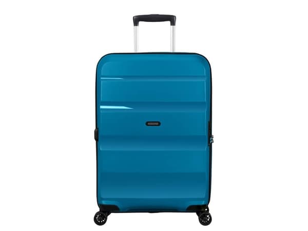 American Tourister BON AIR DLX, Tralle, Hard overflate, Blå, Seaport Blue, Medium, Polypropylen (PP)