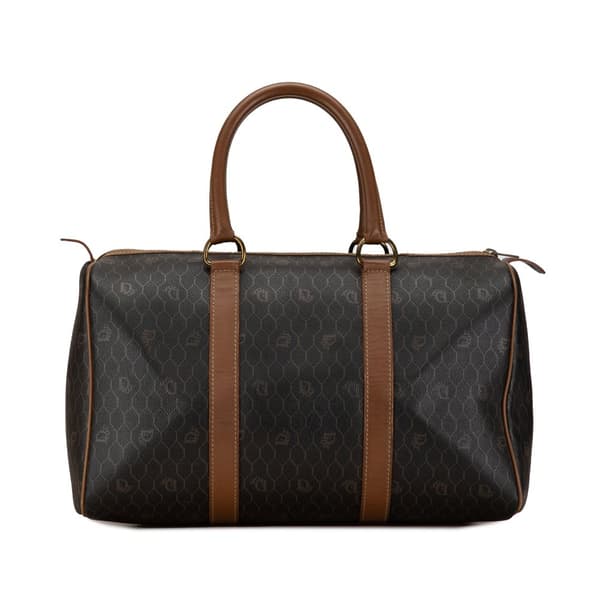 Pre-owned Dior Honeycomb Boston Bag Black