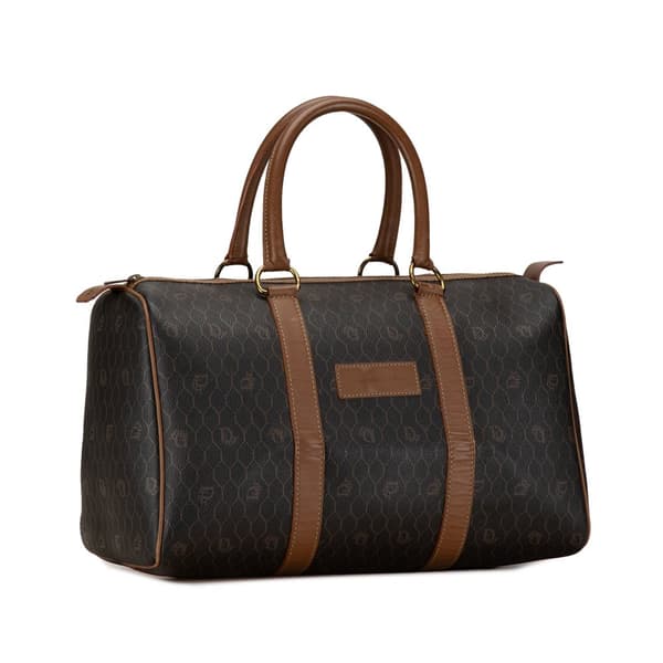 Pre-owned Dior Honeycomb Boston Bag Black
