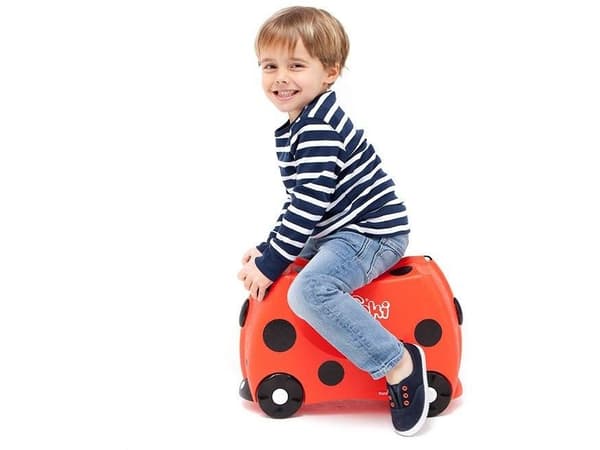 Trunki Harley Ladybird, Reiseveske, Rød, Liten (fingerbøl), 4 hjul, Rullehjul, 18 l