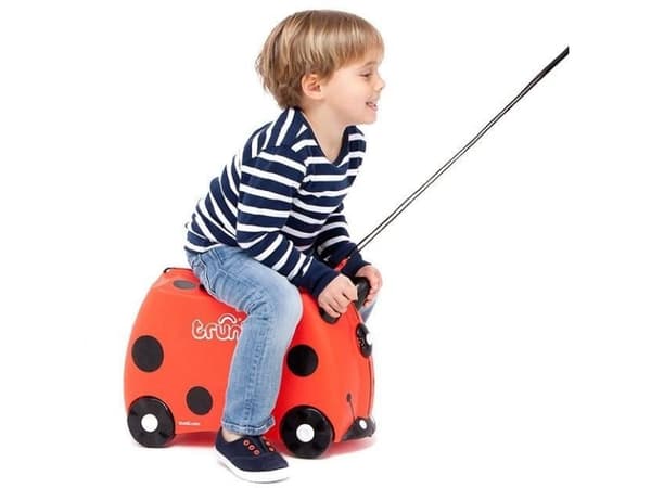 Trunki Harley Ladybird, Reiseveske, Rød, Liten (fingerbøl), 4 hjul, Rullehjul, 18 l