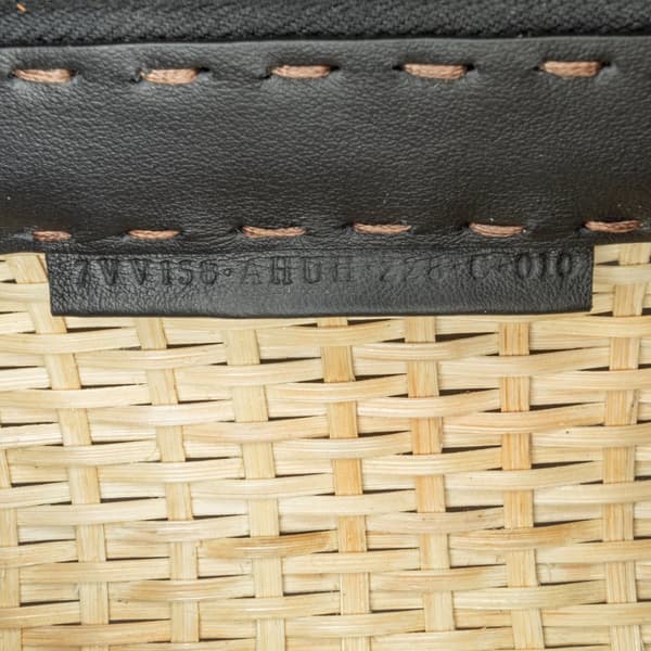 Pre-owned Fendi Rattan Travel Bag Brown