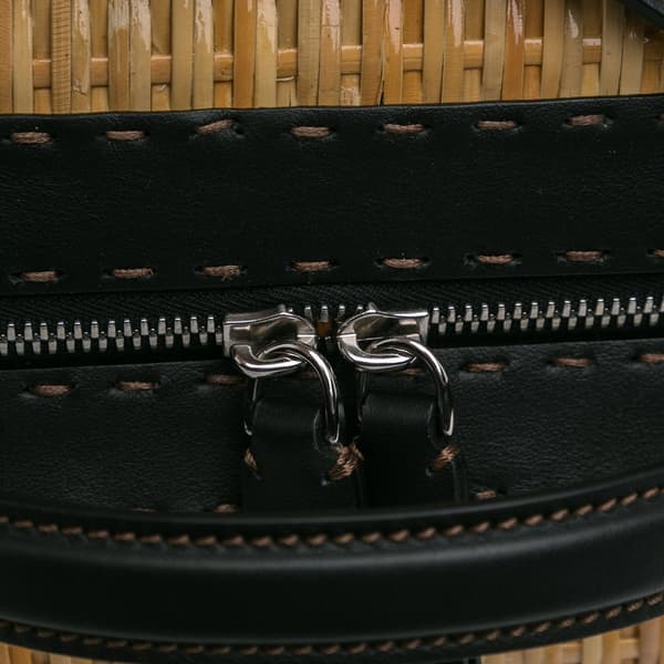 Pre-owned Fendi Rattan Travel Bag Brown