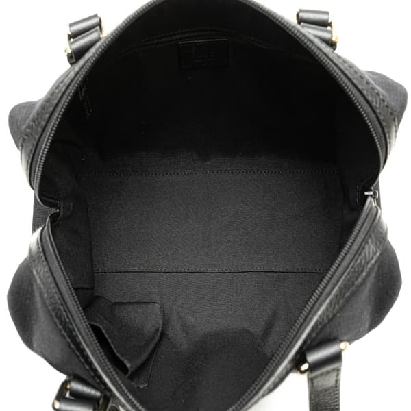 Pre-owned Gucci Canvas Charmy Boston Bag Black