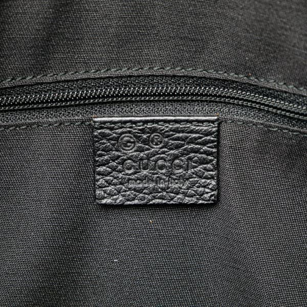 Pre-owned Gucci Canvas Charmy Boston Bag Black