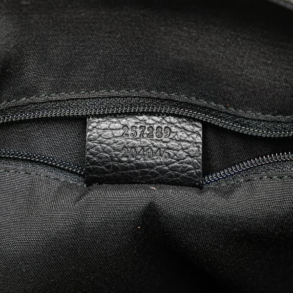 Pre-owned Gucci Canvas Charmy Boston Bag Black
