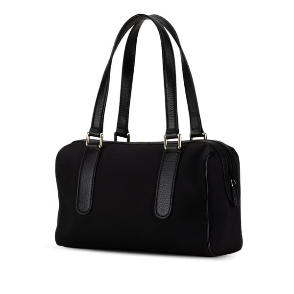 Pre-owned Gucci Canvas Charmy Boston Bag Black