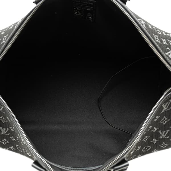 Pre-owned Louis Vuitton Monogram Light Up Keepall Bandouliere 50 Black