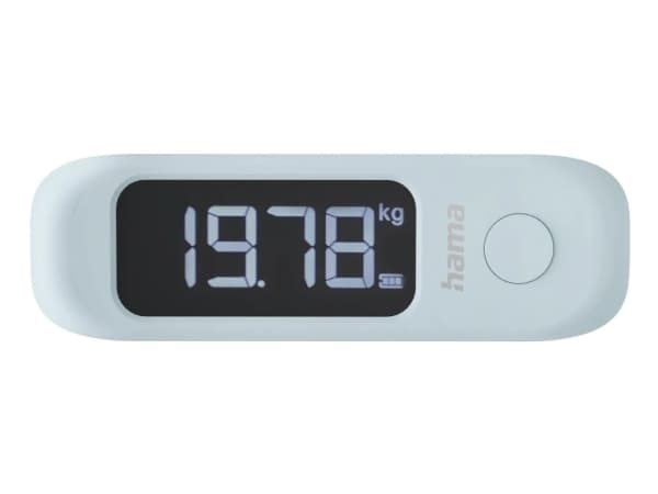 Hama 00139545, Elektronisk, 50 kg, Blå, Grå, kg, lb, oz, Strop / Belte, Akrylonitril-butadien-styren (ABS), Polyester