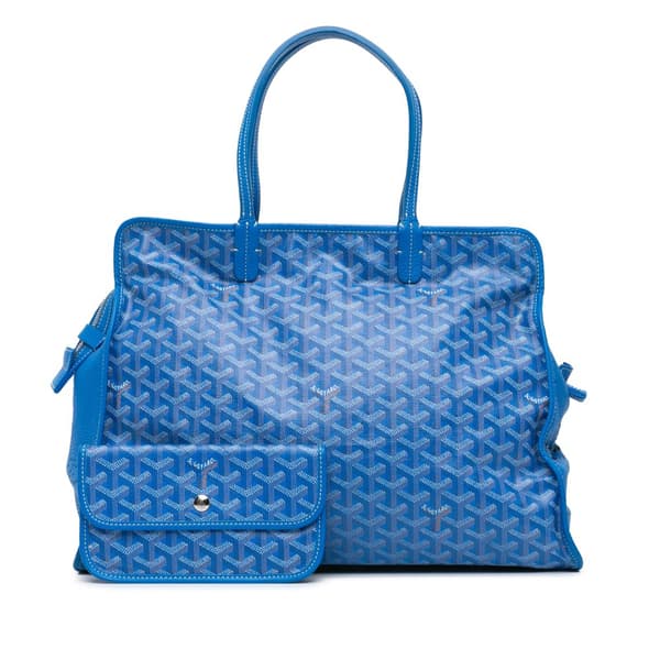 Pre-owned Goyard Goyardine Sac Hardy Pet Carrier PM Blue