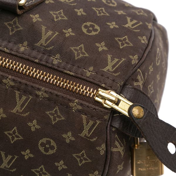Pre-owned Louis Vuitton Monogram Mini Lin Speedy 30 Brown