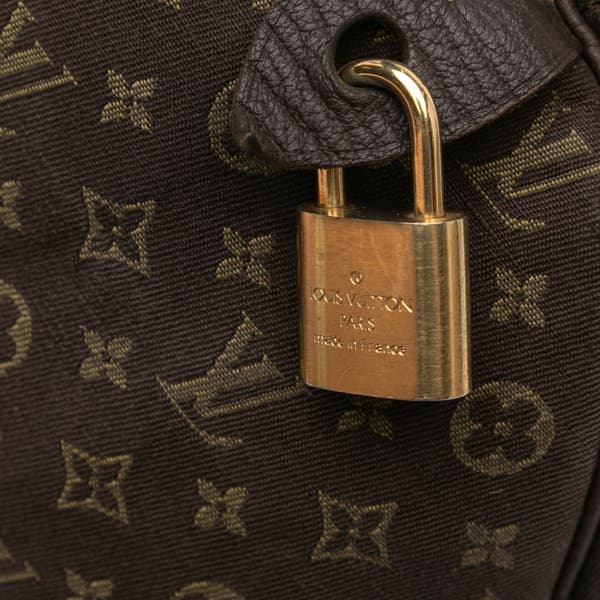 Pre-owned Louis Vuitton Monogram Mini Lin Speedy 30 Brown