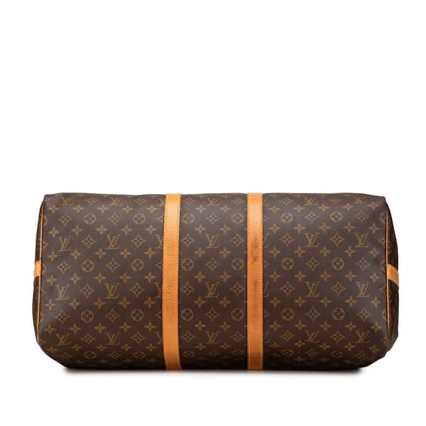 Pre-owned Louis Vuitton Monogram Keepall Bandouliere 55 Brown