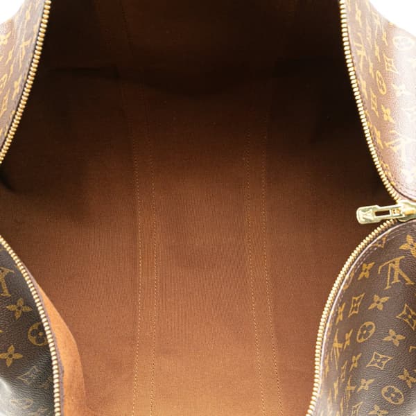 Pre-owned Louis Vuitton Monogram Keepall Bandouliere 55 Brown