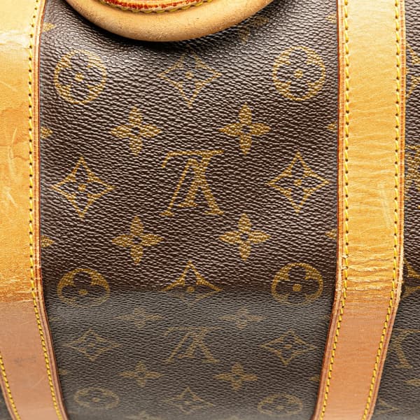 Pre-owned Louis Vuitton Monogram Keepall Bandouliere 55 Brown
